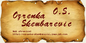 Ozrenka Škembarević vizit kartica